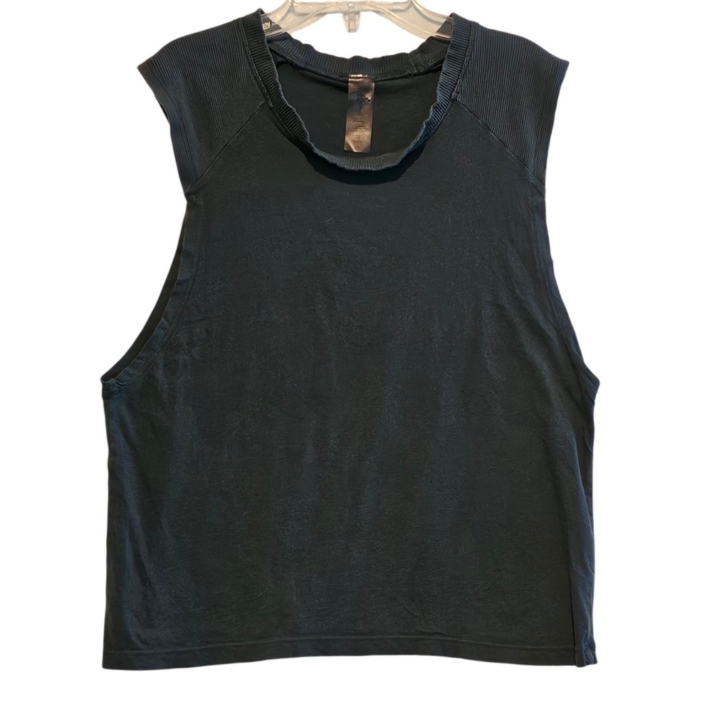 ELECTRIC ROSE Blue Ribbed‎ Cap Sleeve Muscle Tank Top Women's Size M